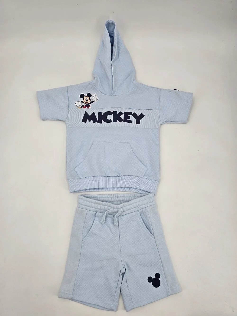 Disney Mickey Mouse Toddler Boy Blue Knit Short Set Size 2T NTW